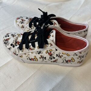 Disney Classic Mickey Mouse Print Women's 8 Canvas shoe‎ sneaker